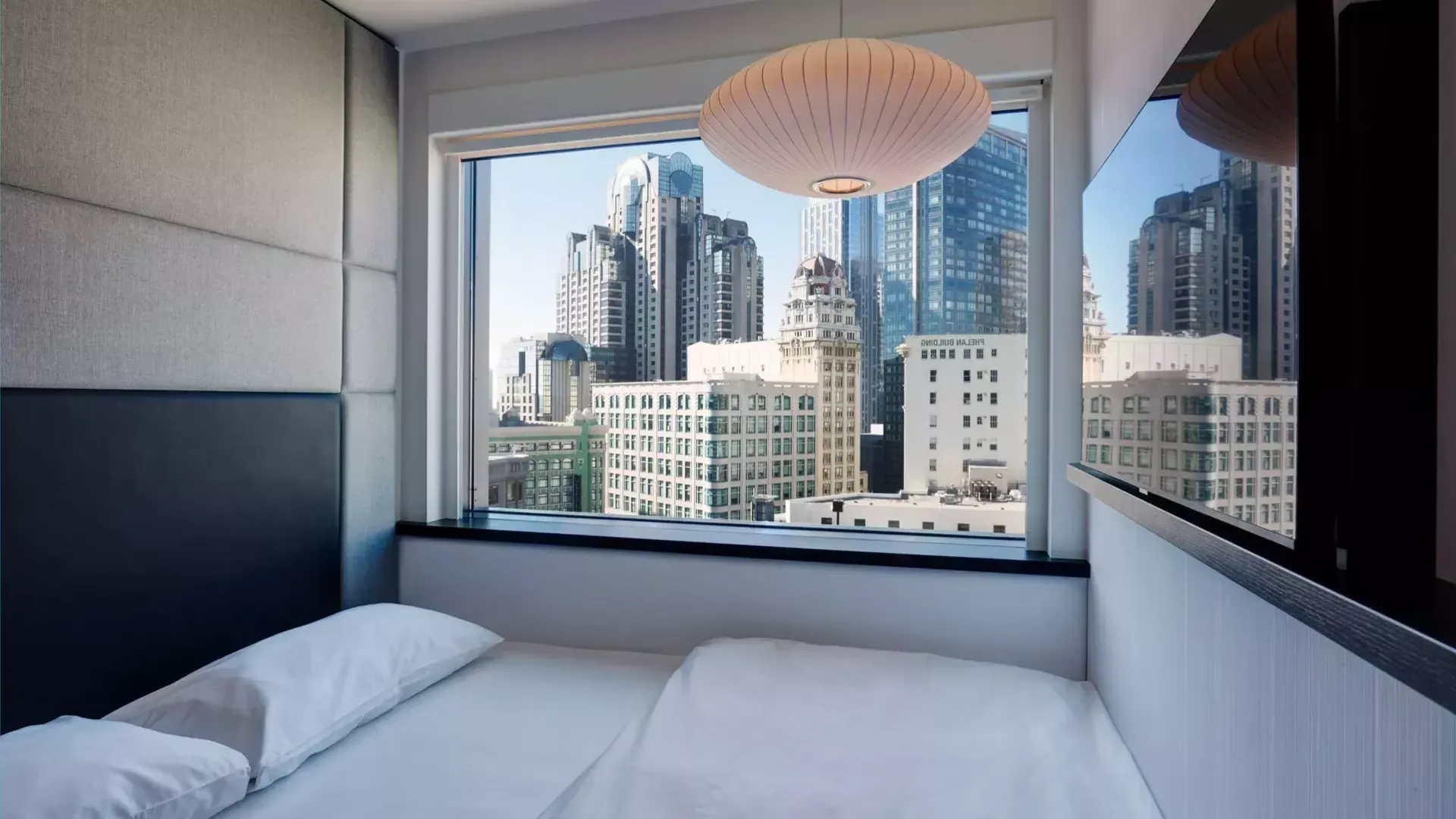 CitizenM hotel room with a view