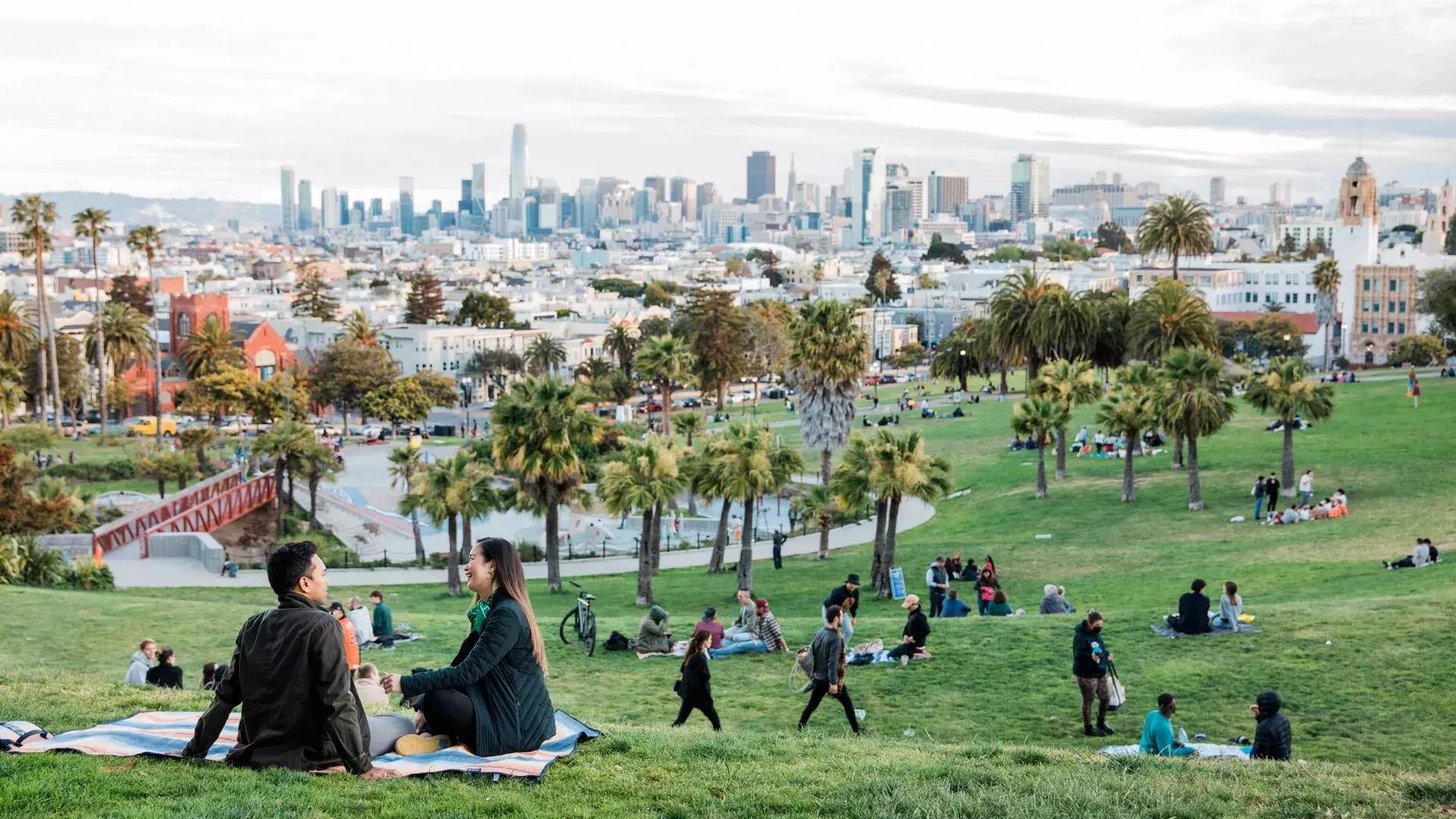 Picnic at Dolores Park in the Mission District